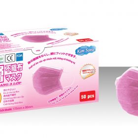 khẩu trang y tế 3 lớp màu hồng