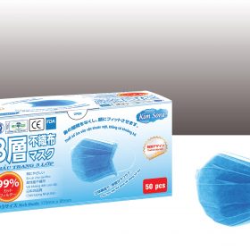 khẩu trang 3 lớp màu xanh dương